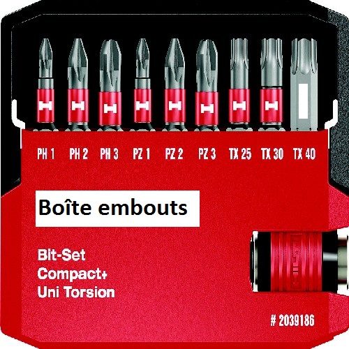 Boite d’embouts de vissage