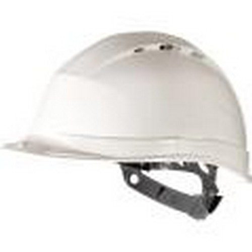 Casque chantier Delta PlusCouleur blancTaille ajustable.