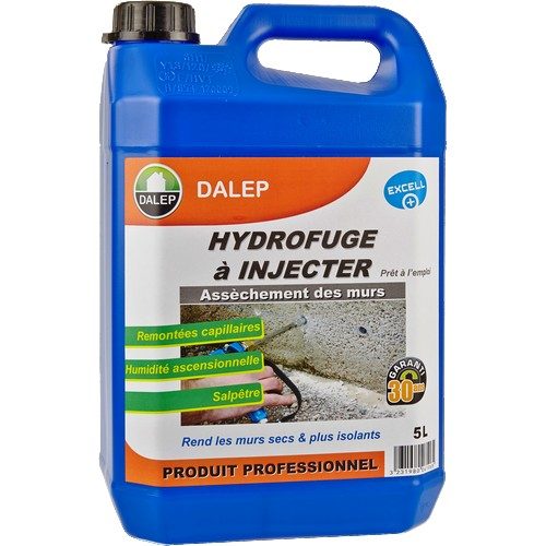 DALEP HYDROFUGE à INJECTER (5L) Contre les remontées capillaires, l’humidité ascensionnelle, le salpêtre…