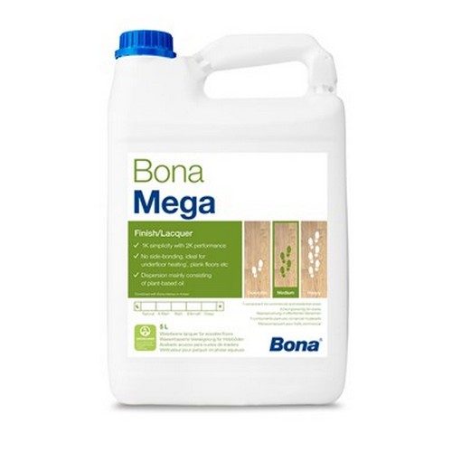 Vitrificateur parquet Bona mega mat 5 L est un vitrificateur polyuréthane, recommandé pour les trafics normaux et forts trafics. Mono-composant