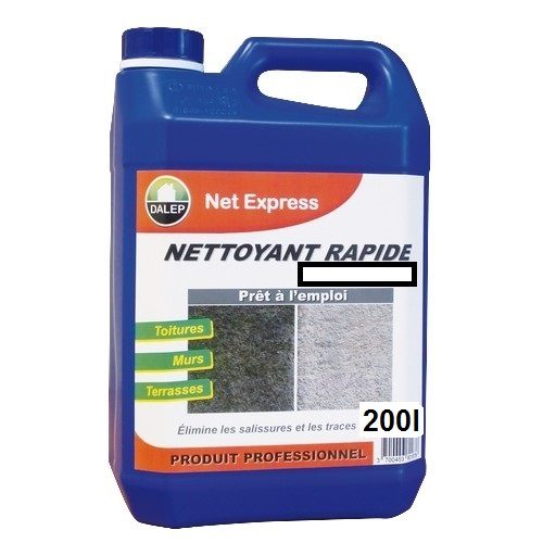DALEP NET EXPRESS Nettoyant rapide (200L) est un nettoyant, rénovateur, désincrustant à action rapide. Il élimine les salissures et les traces de pollution.